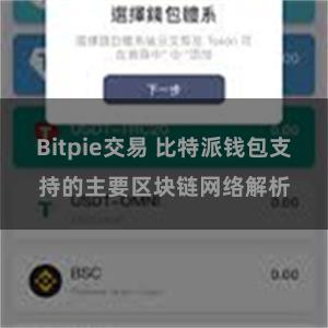 Bitpie交易 比特派钱包支持的主要区块链网络解析