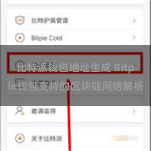 比特派钱包地址生成 Bitpie钱包支持的区块链网络解析