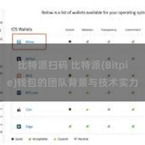 比特派扫码 比特派(Bitpie)钱包的团队背景与技术实力