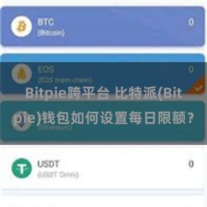 Bitpie跨平台 比特派(Bitpie)钱包如何设置每日限额？