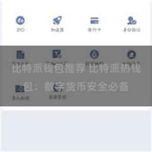 比特派钱包推荐 比特派热钱包：数字货币安全必备