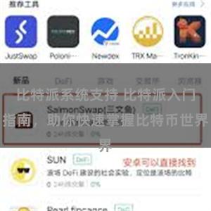 比特派系统支持 比特派入门指南，助你快速掌握比特币世界