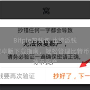 Bitpie热钱包 比特派钱包安卓版下载指南，轻松管理比特币资产
